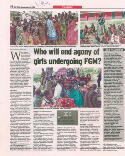 News paper article FGM March 10th