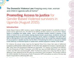 Access to Justice for Gender Based Violence (2015)