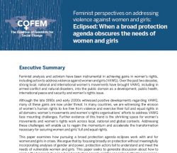 Paper 5 Eclipsed When a broad protection agenda obscures the needs of women and girls Sept 2017