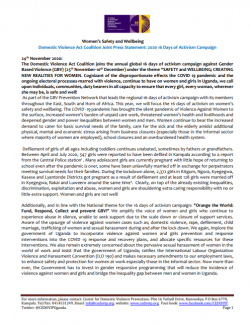DVA 16 Days -Joint Press Statement 2020