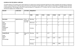 Media Campaign Schedule