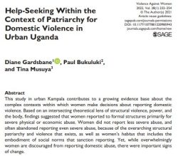 Help-Seeking Within the Context of Patriarchy for Domestic Violence in Urban Uganda