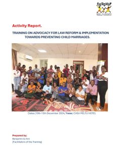 Activity Report on Advocacy for Law Reform and Implementation 13th Dec 2024
